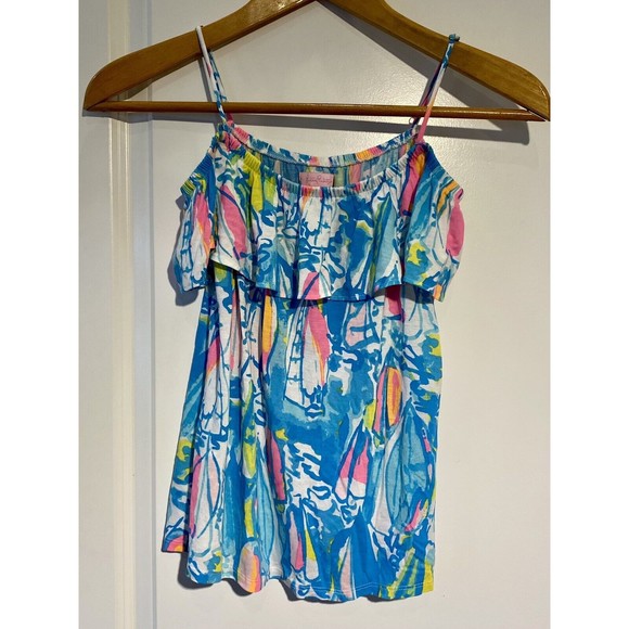 Lilly Pulitzer Tamiami Off-the-Shoulder Top in “Beach and Bae” Size XXS‎ - Picture 2 of 9